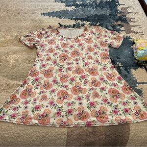 Disney -Floral Patterned Dress Minnie Head